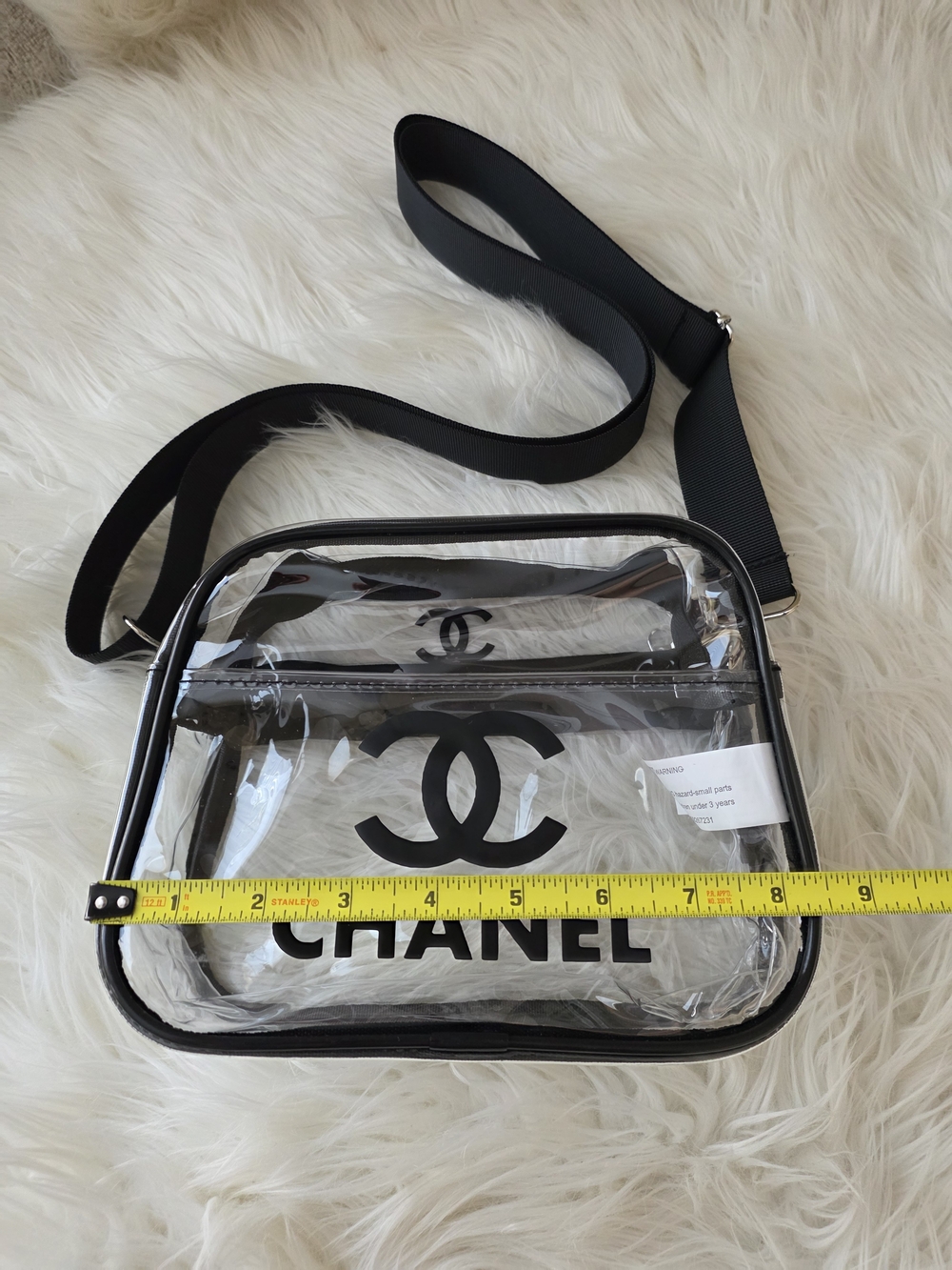 Clear PVC Cosmetic Crossbody Bag Stadium Bag - Picture 9 of 11